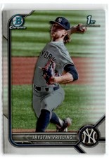 2022 BOWMAN DRAFT CHROME REFRACTOR TRYSTAN VRIELING NEW YORK YANKEES #BDC-43