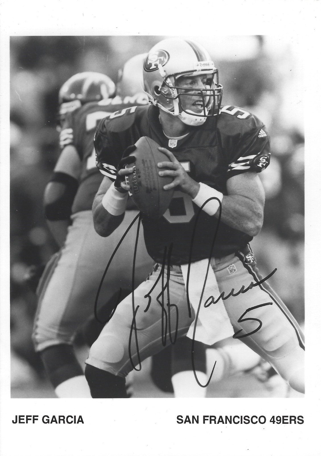 Lot of 10 San Francisco 49ers Glossy 5x7 B&W Player Photos Garcia Lawson Barlow