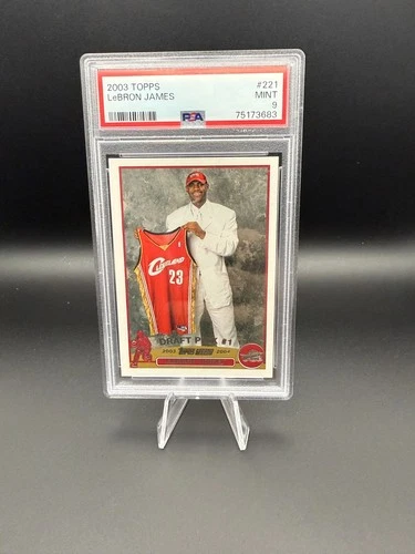 LeBron James 2003-04 Topps Basketball Rookie Card RC #221 PSA 9