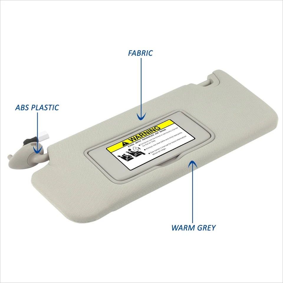 Parasol lado conductor izquierdo con lámpara gris para Honda Accord Crosstour 08-11 Foto 2 de 4