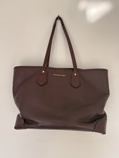 Borsa a tracolla Michael Kors Eva grande pelle ciottolata rosso bordeaux tote bag