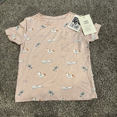 *NIB* Kyte Baby 5T Short Sleeve Toddler Crew Neck Tee Miami Heat Tropical Pink