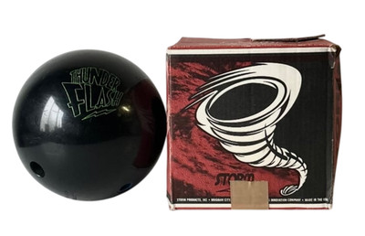 STORM 1999 '' THUNDER FLASH '' Bowling Ball Black / Green Made in USA