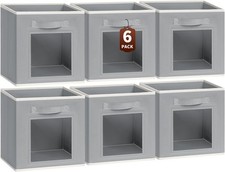 Storage Cube 11 Inch Cube Storage Bins W/ Window Closet Storage Baskets w/Handle