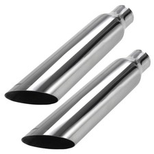 2 Pcs Universal Stainless Steel Exhaust Tip 2 Pcs 2 Pcs Universal Stainless Steel Exhaust Tip 2 Pcs