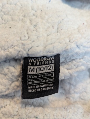 Woodrow and Friends Robe Kids M (10/12) Blue Animal Print Hooded FR - Picture 3 of 10