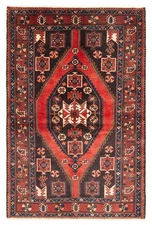 4'7" x 6'8" Traditional Vintage Hand Knotted Oriental Carpet Wool Area Rug