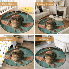 One Piece of Round Rug That Is Machine Washable And Non-Slip, Suitable for Entry