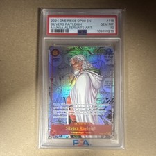 2024 ONE PIECE OP08 118 TWO LEGENDS SILVERS RAYLEIGH MANGA ALT ART PSA 10