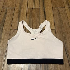 Nike Dri-Fit Swoosh Logo Racerback Wirefree Sports Bra Size XL Pink