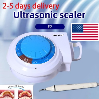 Dental Ultrasonic Scaler Teeth Cleaning Machine Calculus Remover with 5 Tips FDA