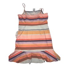 Wild Fable Striped Ruffle Hem Mini Dress Pink Orange Purple XL NWT