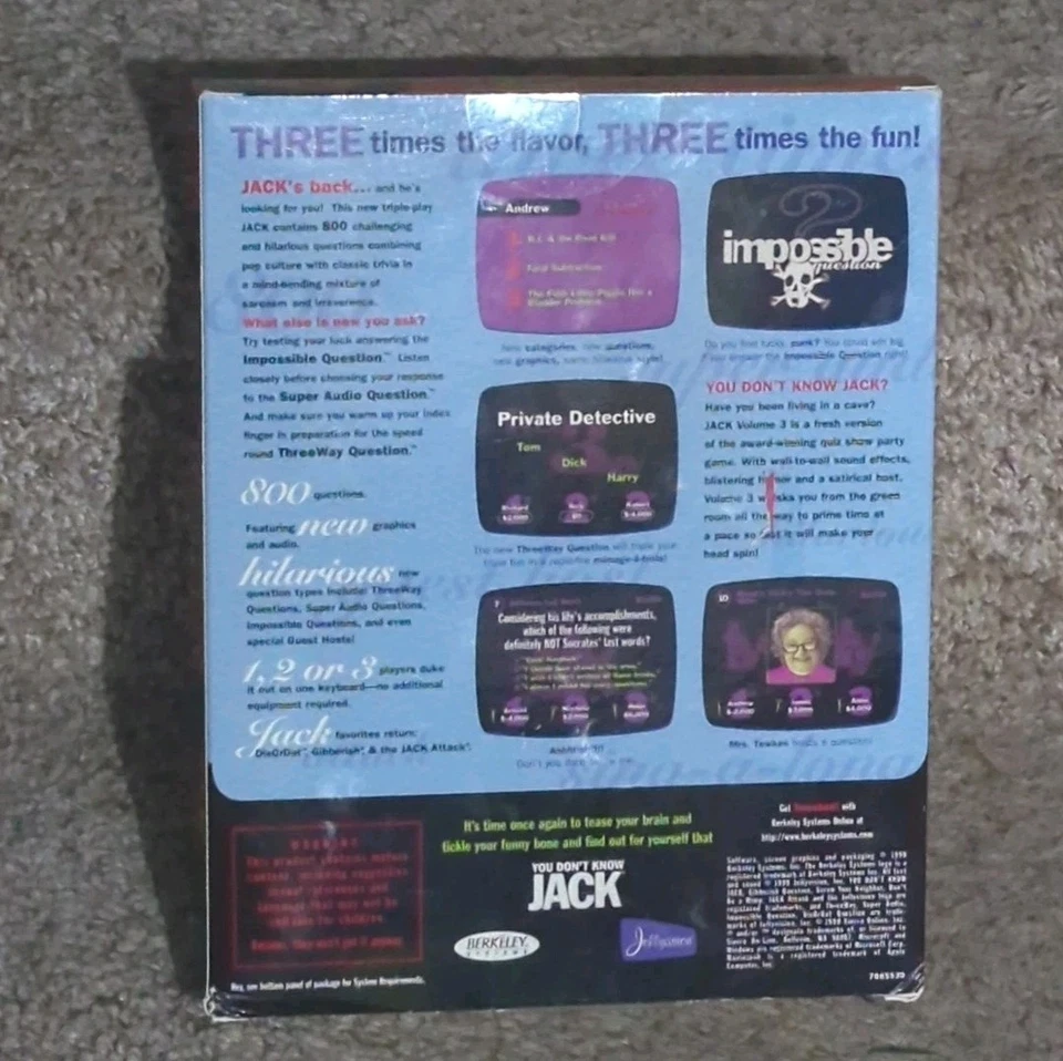 Brand New & Sealed You Don't Know Jack Volume 3 Big Box PC Quiz Show Party Game - Image 2 of 4
