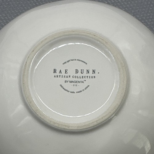 Rae Dunn WISH Medium 8" Mixing Bowl With Red LL And Red Interior By Magenta - Picture 2 of 2