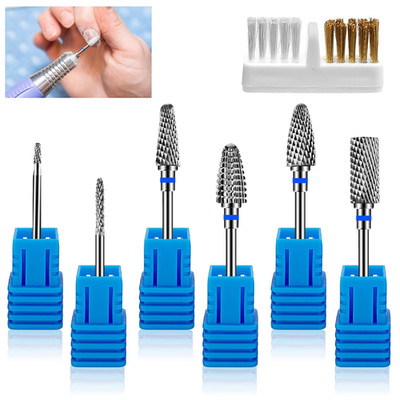 Nagelfräser Bits Set für Maniküre Pediküre aus Wolframstahl, 6 Teile, Profi-Zube