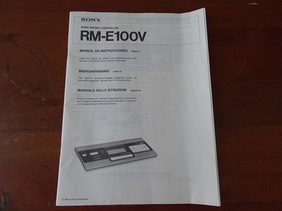 Sony RM-E100V User Manual Swedish IT ES