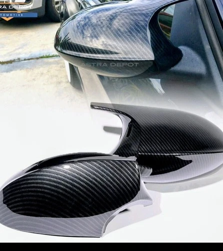 2X Carbon Fiber M3 Style Side Mirror Cover Caps for BMW E90 E91 E92 E93 Pre-LCI