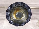 Crown Crystal carnival glass bowl amethyst Swan nappy                       1J10