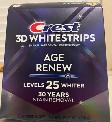 Crest 3D Whitestrip Age Renew 25 Levels Whiter 42 Strips - Exp April 2027