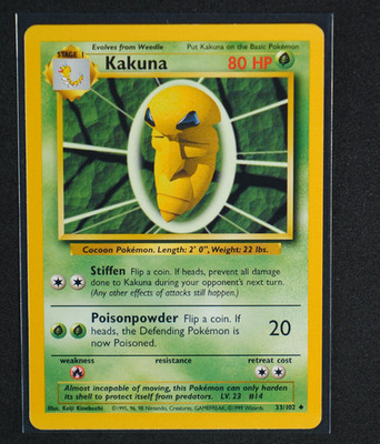 Kakuna Uncommon #033/102 Base Set 1999 NM