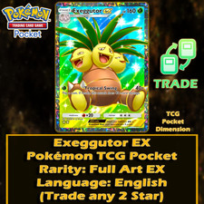 Exeggutor EX Full Art Card POKEMON TCG POCKET TRADE