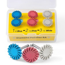 6pcs Discos de Pulido Diamantados de 14mm para Resina Compuesta Dental