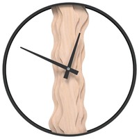 Ø35 Cm Wanduhr Wohnzimmeruhr Analoguhr Wand Uhr BüRouhr Dekor Eisen & Eichenholz