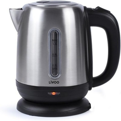 Livoo DOD182 Wasserkocher 1,2 Liter Kettle 1630 Watt Edelstahl Silber #Y92-509