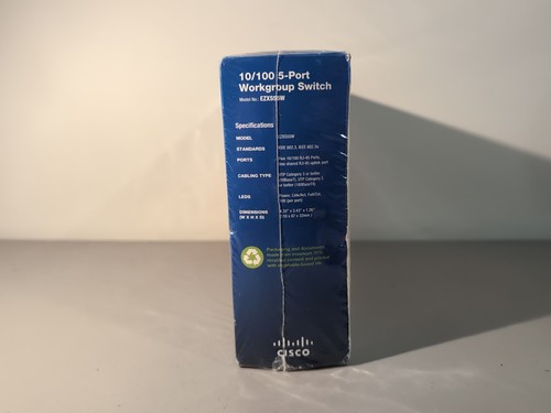 Linksys 10/100 5 Port Workgroup Switch Model EZXS55W High-Speed Ethernet SEALED - Bild 4 von 6