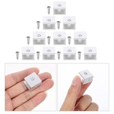 10 Pcs Glass Mounting Brackets Shelf Clips for Floating Glass