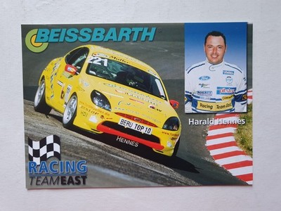 Autograph Card Racer Harald Hennes Team East Unsigned /17