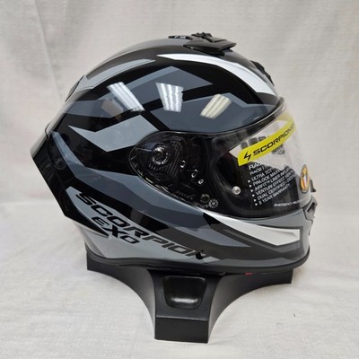 Scorpion EXO-R1 Air Full Face Helmet Raven Black/White Large *OPEN BOX DISPLAY*