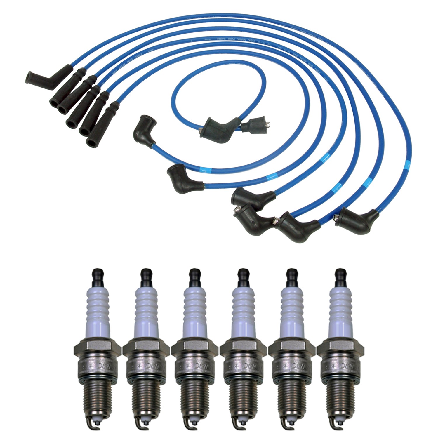 NGK Wire Set  Denso 6 Standard Spark Plugs Kit for Nissan Maxima 280ZX 810 L4