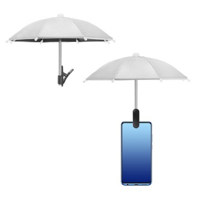 2 Stück Handy-Schirm verstellbar, für Handy mit Clip, silber