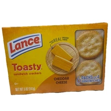 2 Pack Special Lance Toasty Cheddar Cheese Crackers 5 oz Free Shipping USA