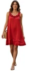 ? ARTISAN RED CRINKLE LOOK TIERED HEM SHIFT DRESS ROSETTES NECKLINE SIZE 10 AU