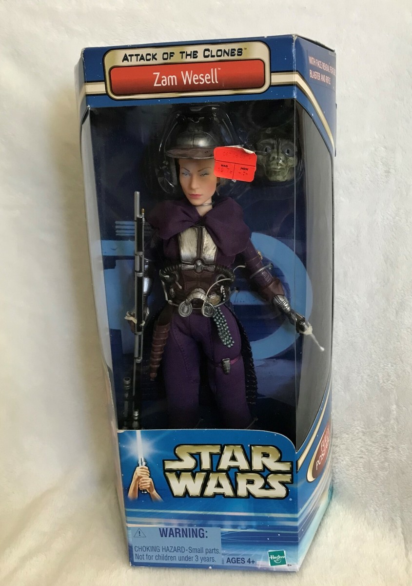 New VTG 2002 Hasbro Star Wars Attack Of The Clones Zam Wesell