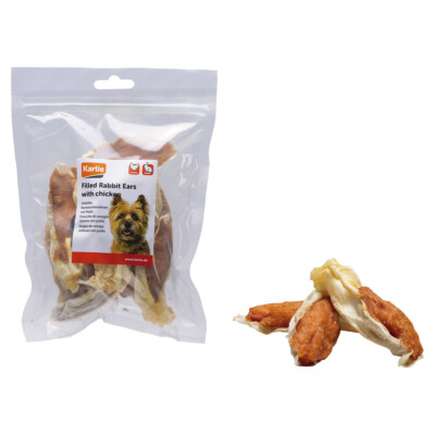 Karlie Hundesnack gefüllte Kaninchenohren mit Huhn 250 g, UVP 8,49 EUR, NEU