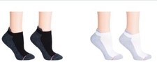 4 Pairs Dr. Motion Solid Half-Cushion/ Ankle Compression Socks for Women