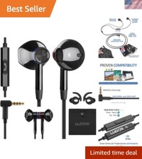 Versatile Wired Earbuds with Mic  Noise Isolation   5 Yr Warranty, 3.5mm Plugs