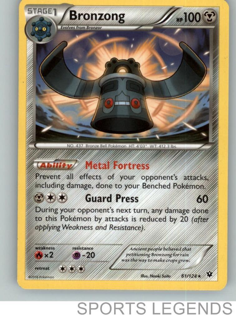 2016 pokemon Fates Collide rare Bronzong 61/124