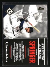 George Springer 2017 Panini Chronicles 4 #9  Baseball Card /999