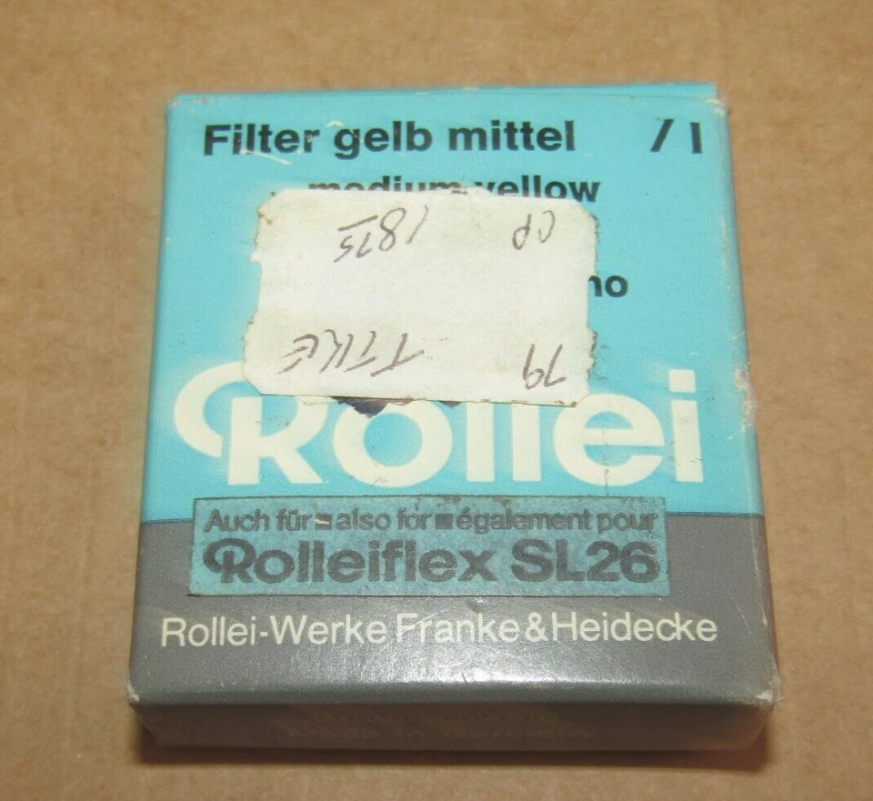 Rolleiflex SL26 Rollei Filter BAIMI 201 080 Medium Yellow Org. Box/Case NOS - Image 3 of 4