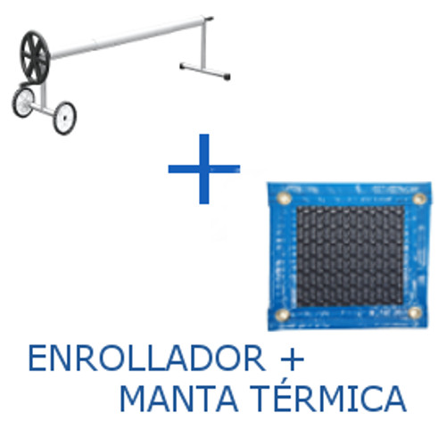 Pack Cubierta Térmica De 500 Micras Newenergy Reforzada + Enrollador Telescópico
