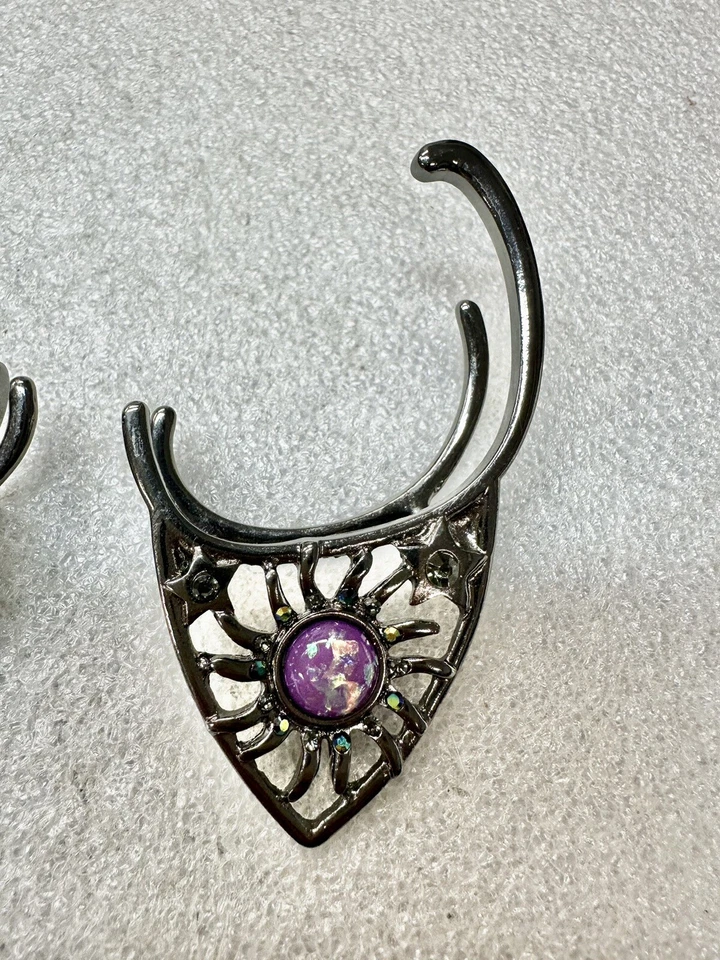 Cosplay Fursuit Orejas de Gato Negro con Acentos de Cristal Foto 3 de 4