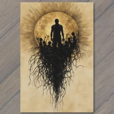 Art Print  Dark Sun Cult Surreal Floating Roots Apocalyptic Vision Monstrous Blo