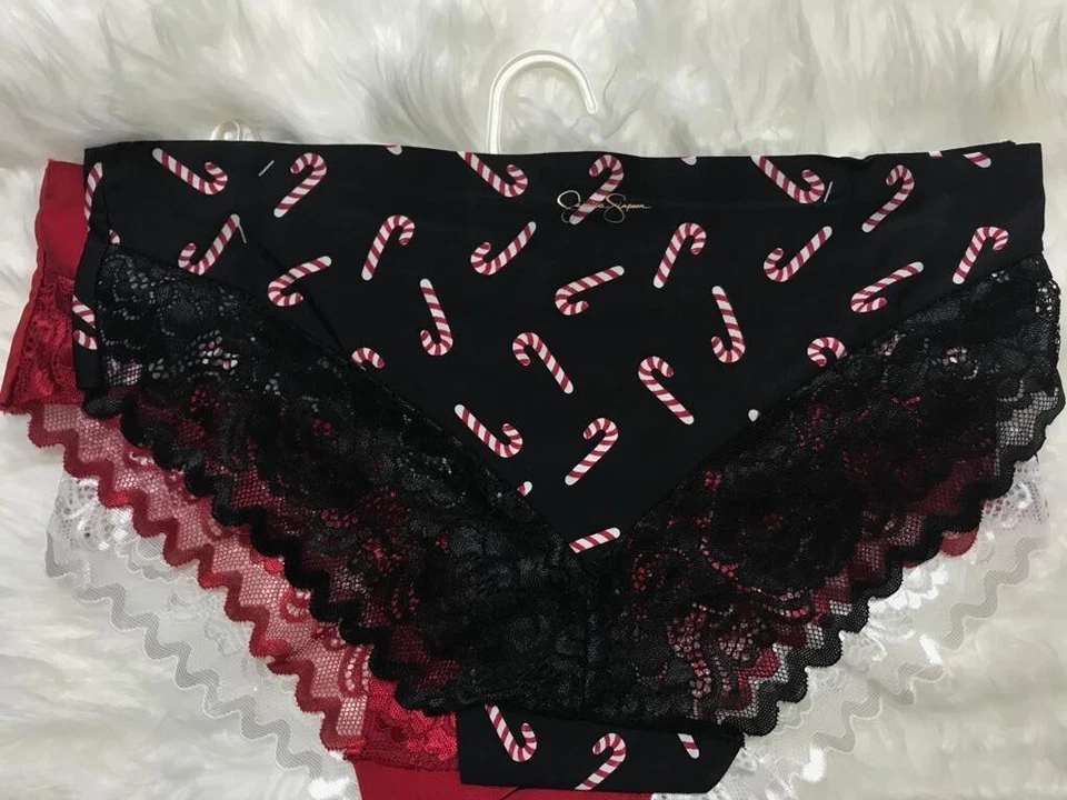 3 Bragas Mujer Jessica Simpsom Talla M-Feliz Navidad-Ultra Coqueta Hipster Fit Foto 2 de 4