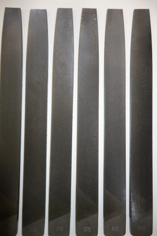 6 x Vintage Eclipse 1017 Flat 2nd Cut Hand File LARGE 12" Files - Image 3 of 4