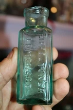 Antique, 4 1/4'', Mint Blue, Eiffel Tower Lemonade, Bottle, Item # A - 4499