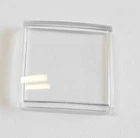 Glass For Square Watch 16 X 16 Mm Base Plate Shape "Geneva" Height 3.17 Mm